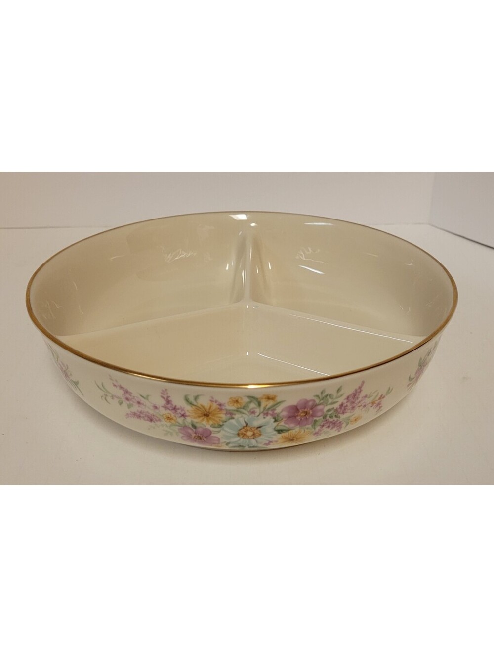 Vintage Lenox 1997 The Constitution Divided Server 8.25" Floral Design